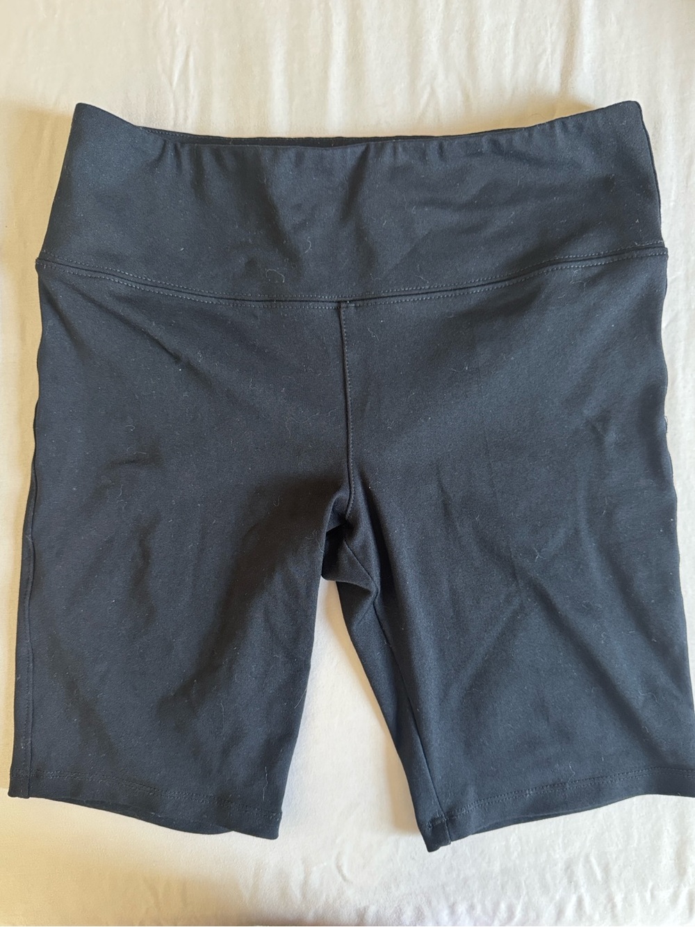 David Lerner Black High-Rise Bike Shorts